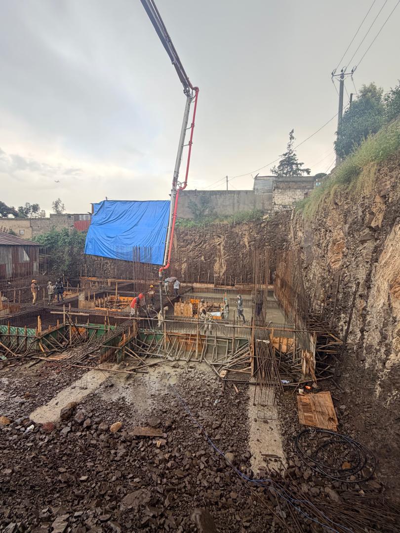 Concrete pumping at Dream Big site